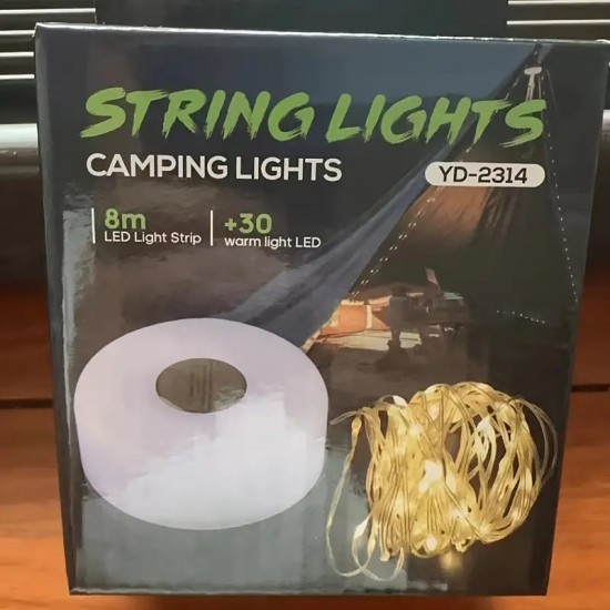 Kihúzható camping fényfűzér 8 m