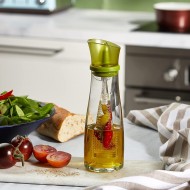 Étolaj adagoló ( napraforgó, oliva) palack kiöntővel és fűszertartóval , 500 ml, POLIMONDO Étolaj adagoló ( napraforgó, oliva) palack kiöntővel és fűszertartóval , 500 ml, POLIMONDO
