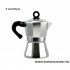Kotyogós Kávéfőző 3 személyes fényes