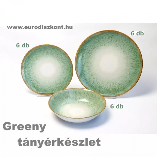 Greeny tányérkészlet 18 darabos