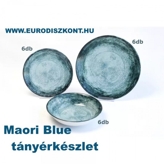 Maori Blue tányérkészlet 18 darabos