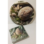 Húsvéti tálca ajándék szalvétával H2