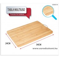 Vágódeszka  bambusz fém nyéllel 24*34 cm Vágódeszka  bambusz fém nyéllel 24*34 cm