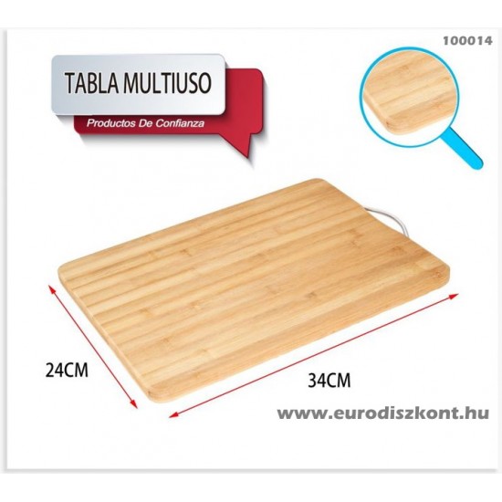 Vágódeszka bambusz fém nyéllel 24*34 cm Vágódeszka bambusz fém nyéllel 24*34 cm