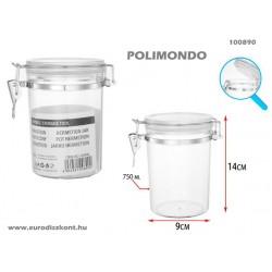 Fűszertartó csatos, hermetikusan záródó tetővel 750 ml 100890