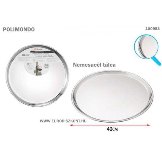 Nemesacél tálca 40 cm