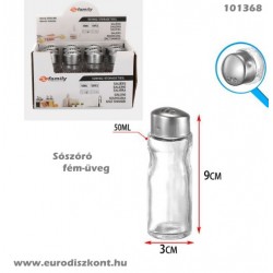 Sószóró fém-üveg Family Crystal