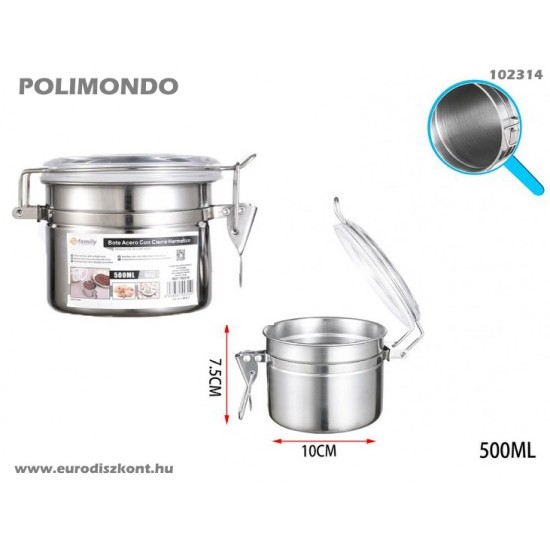 Nemesacél fűszertároló 500 ml