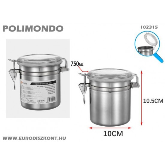 Nemesacél fűszertároló 750 ml