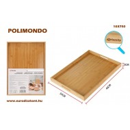 Natúr fa tálca fogóval 46*33*3 cm