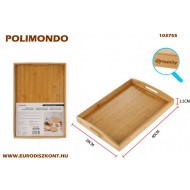 Natúr fa tálca fogóval 28*40*3,5 cm