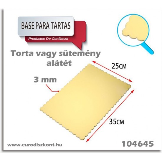 Papír-Karton tortaalátét-süteményalátét 35*25 cm Papír-Karton tortaalátét-süteményalátét 35*25 cm