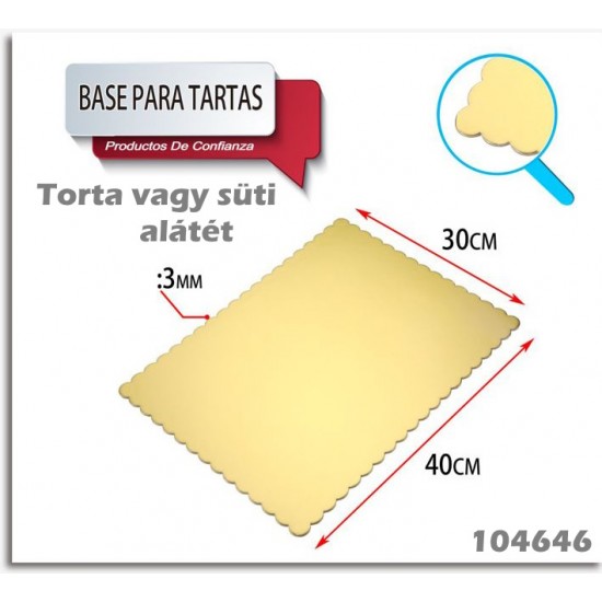 Papír-Karton tortaalátét-süteményalátét 40*30 cm Papír-Karton tortaalátét-süteményalátét 40*30 cm