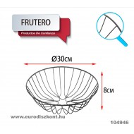 Fém gyümölcskosár 30 cm
