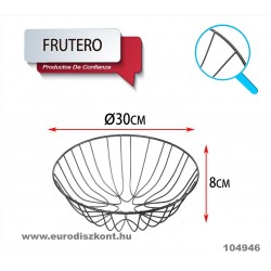 Fém gyümölcskosár 30 cm Fém gyümölcskosár 30 cm