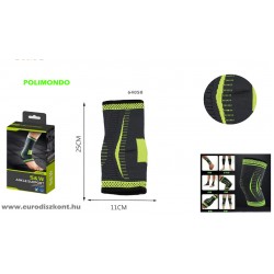 Kompressziós bokarögzítő sportoláshoz és bokafájdalmak ellen – zöld-fekete