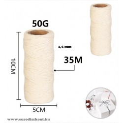 Fonott zsinór fehér 1,5*35 m 50 g