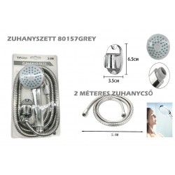 Zuhanyszett 2 méteres zuhanycsővel és falitartóval 3 féle