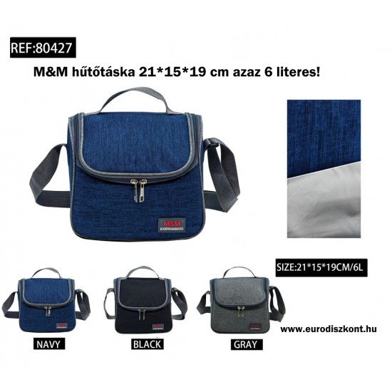 Hűtőtáska M&M 6 liter 21*15*19 cm 3 sortiment Hűtőtáska M&M 6 liter 21*15*19 cm 3 sortiment