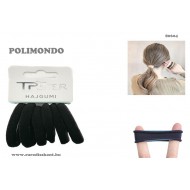 Hajgumi fekete- 5,5 cm 6 db