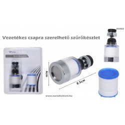 Vezetékes víz csapra szerelhető vízszűrőkészlet