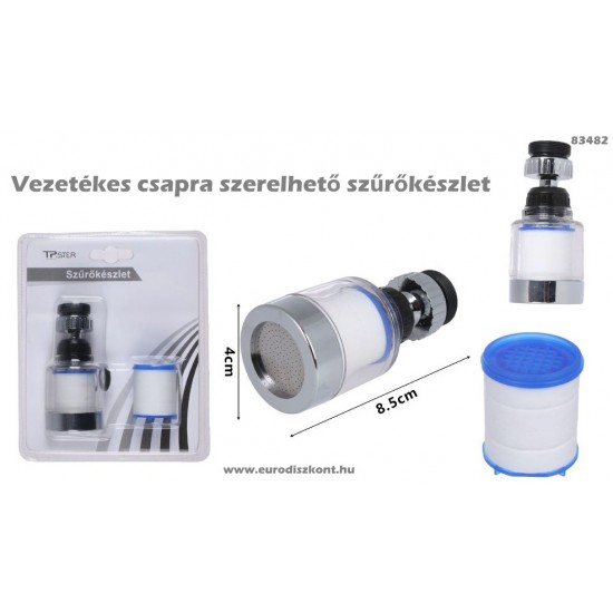 Vezetékes víz csapra szerelhető vízszűrőkészlet Vezetékes víz csapra szerelhető vízszűrőkészlet