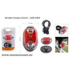 Bicikli lámpa - Hátsó fényjelző - kerékpár lámpa- LED-989 Bicikli lámpa - Hátsó fényjelző - kerékpár lámpa- LED-989