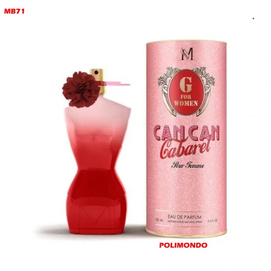 MB71 G FOR WOMAN CAN-CAN CABARET pour femme MONTAGE 100 ml MB71 G FOR WOMAN CAN-CAN CABARET pour femme MONTAGE 100 ml