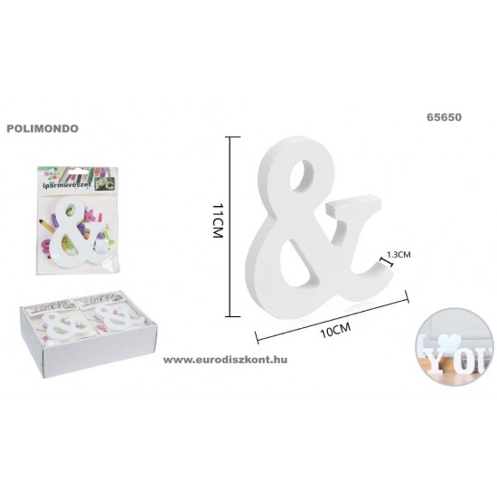 Fából készült & jel 11 cm Fából készült & jel 11 cm