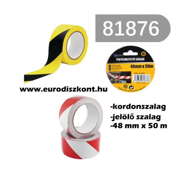 Kordonszalag - jelölőszalag - 48mm x 50m, TP Ster Kordonszalag - jelölőszalag - 48mm x 50m, TP Ster