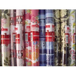 Csomagoló papír  általános és virágmintás  2*0,7m 12 féle display