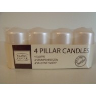 Adventi metál gyertya szett * 4 pearl vagy gyöngyház metál